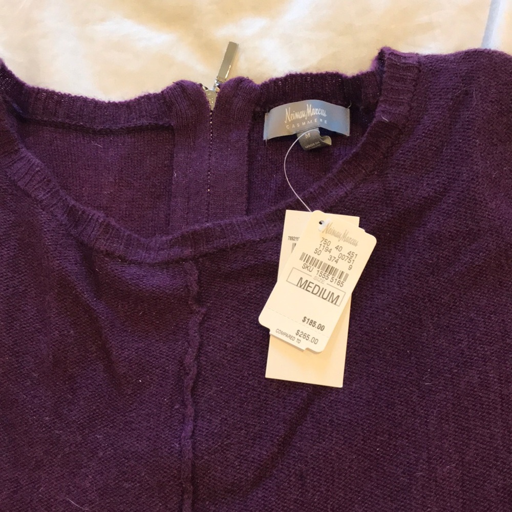 Newman Marcus NWT purple cashmere tunic